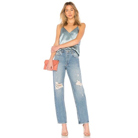 Anine Bing Gwyneth Silk Camisole Top Blue Green - XS - Picture 4 of 6